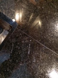 Scratched countertop